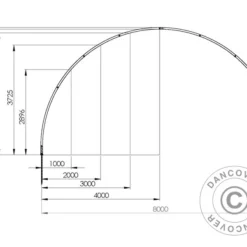 Tente De Stockage/tunnel Agricole 8x15x4,33m Avec Porte Coulissante, PVC, Vert -Promos Jardin Natif Magasin st145001 099
