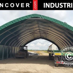 Tente De Stockage/tunnel Agricole 9x15x4,42m Avec Porte Coulissante, PVC, Vert -Promos Jardin Natif Magasin st145011 04