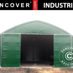 Tente De Stockage/tunnel Agricole 15x15x7,42m Avec Porte Coulissante, PVC, Vert -Promos Jardin Natif Magasin st145041 05