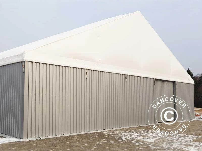 Hangar De Stockage Industriel Steel 15x15x6,73m Avec Porte Coulissante, PVC/Métal, Blanc/Gris 8 Hangar De Stockage Industriel Steel 15x15x6,73m Avec Porte Coulissante, PVC/Métal, Blanc/Gris – Image 8