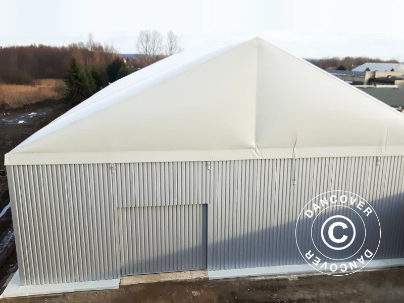 Hangar De Stockage Industriel Steel 15x15x6,73m Avec Porte Coulissante, PVC/Métal, Blanc/Gris 10 Hangar De Stockage Industriel Steel 15x15x6,73m Avec Porte Coulissante, PVC/Métal, Blanc/Gris – Image 10