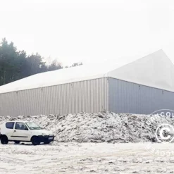 Hangar De Stockage Industriel Steel 15x30x6,73m Avec Porte Coulissante, PVC/Métal, Blanc/Gris -Promos Jardin Natif Magasin st146240 8