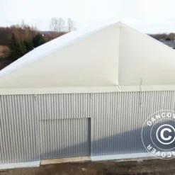 Hangar De Stockage Industriel Steel 15x30x6,73m Avec Porte Coulissante, PVC/Métal, Blanc/Gris -Promos Jardin Natif Magasin st146240 9