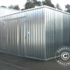 Hangar De Stockage En Acier 7,1x12,1x3,225m Avec Double Porte, Argent