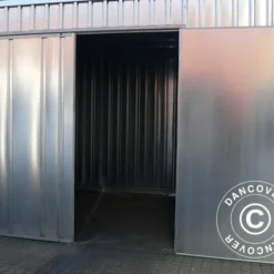 Hangar De Stockage En Acier 7,1x20,1x3,225m Avec Double Porte, Argent -Promos Jardin Natif Magasin st154440 03