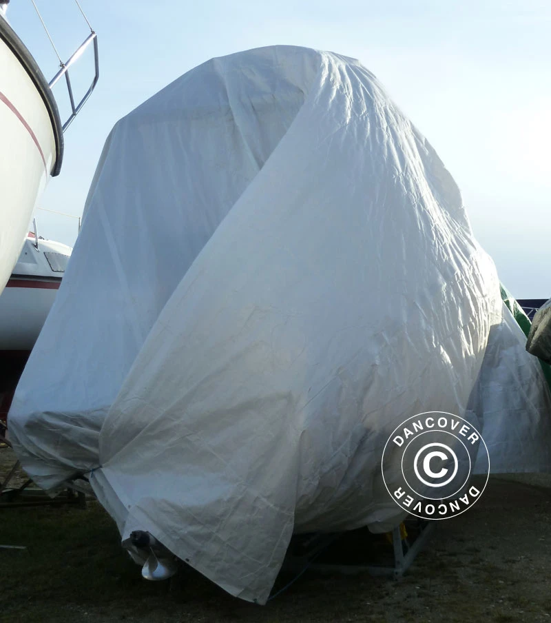 Bâche 6x12m, PE 300g/m², Blanc 4 Bâche 6x12m, PE 300g/m², Blanc – Image 4