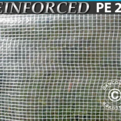 Bâche 8x12m, Maillage Renforcé PE 200g/m², Transparent