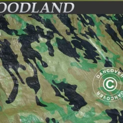 Bâche Camouflage Woodland 3x5m, 120g/m²