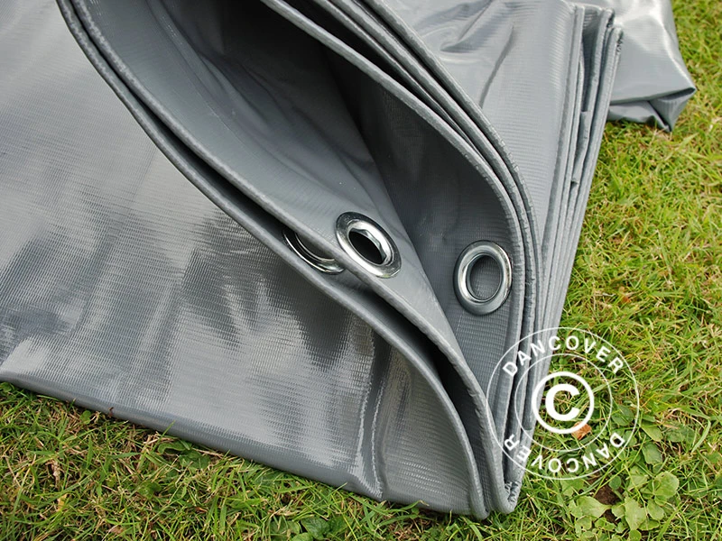 Bâche 6x8m, PVC 500g/m², Gris 7 Bâche 6x8m, PVC 500g/m², Gris – Image 7