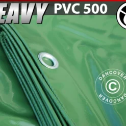 Bâche 6x10m, PVC 500g/m², Vert, Ignifugé