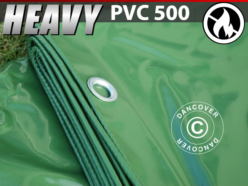 Bâche 6x10m, PVC 500g/m², Vert, Ignifugé 1 Bâche 6x10m, PVC 500g/m², Vert, Ignifugé