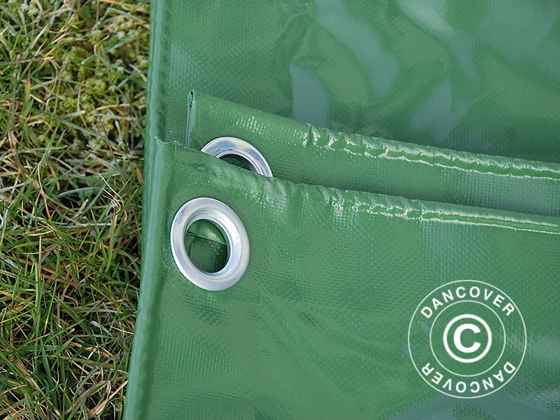 Bâche 6x12m, PVC 500g/m², Vert 5 Bâche 6x12m, PVC 500g/m², Vert – Image 5