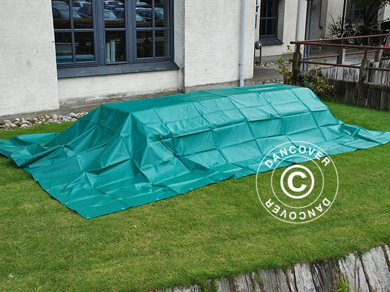 Bâche 8x10m, PVC 570g/m², Verte 9 Bâche 8x10m, PVC 570g/m², Verte – Image 9