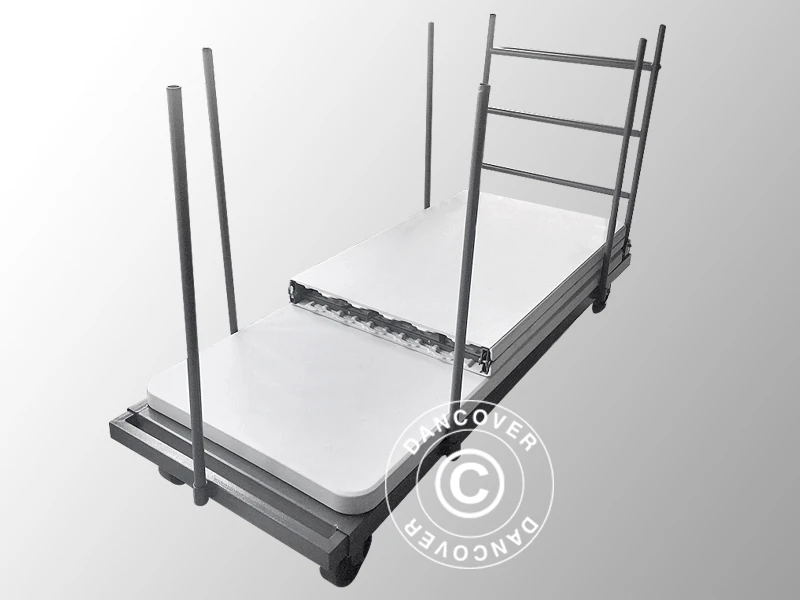 Chariot Pour Tables, Extensible, Gris 6 Chariot Pour Tables, Extensible, Gris – Image 6