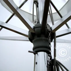 Parasol Bermuda, Ø3m, Blanc -Promos Jardin Natif Magasin um75315 02