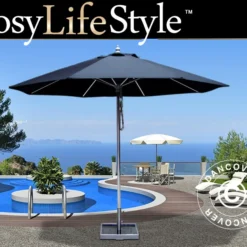 Parasol Bermuda, Ø3m, Noir