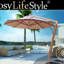 Parasol En Porte à Faux Bahamas, Ø4m, Sable