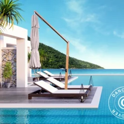 Parasol En Porte à Faux Bahamas, Ø4m, Sable -Promos Jardin Natif Magasin um75445 020