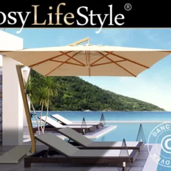 Parasol En Porte à Faux Antigua, 3x4m, Sable