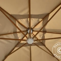 Parasol En Porte à Faux Antigua, 3x4m, Sable -Promos Jardin Natif Magasin um75485 06