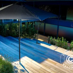 Pied De Parasol Pour Terrasse En Bois, Argenté -Promos Jardin Natif Magasin um78000 043