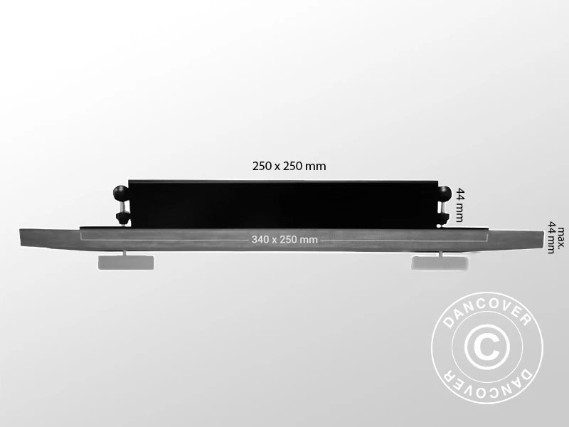 Base De Parasol Sur Pied Pour Terrasse En Bois, 25x25cm, Noir 6 Base De Parasol Sur Pied Pour Terrasse En Bois, 25x25cm, Noir – Image 6