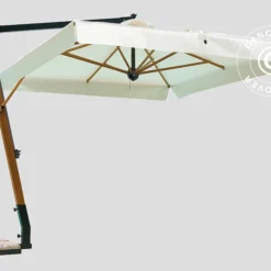 Parasol Déporté Palladio Braccio Avec Cantonnière, 3,5x3,5m, Écru -Promos Jardin Natif Magasin um87020 03