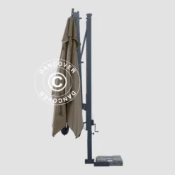 Parasol Déporté Galileo Dark, 3,5x3,5m, Gris Taupe -Promos Jardin Natif Magasin um87031 02