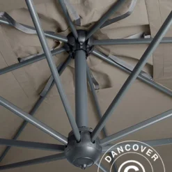 Parasol Déporté Galileo Dark, 3,5x3,5m, Gris Taupe -Promos Jardin Natif Magasin um87031 03