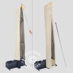 Housse Pour Parasol Avec Fermeture éclaire Pour Galileo Dark 3,5x3,5m, Écru