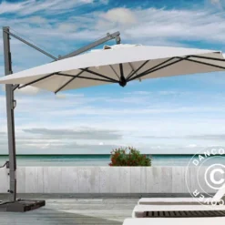 Parasol Déporté Galileo Maxi, 4x4m, Écru