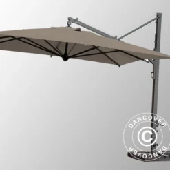 Parasol Déporté Galileo Maxi, 4x4m, Gris Taupe -Promos Jardin Natif Magasin um87041 3