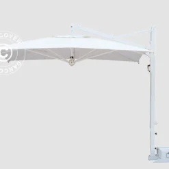 Parasol Déporté Galileo White, 3,5x3,5m, Écru -Promos Jardin Natif Magasin um87052 04