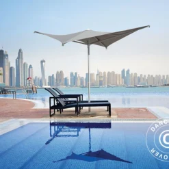 Parasol Vela, 3x3m, Gris Taupe