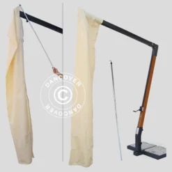 Housse Pour Parasol Avec Fermeture éclaire Pour Alu Poker 6x6m, Écru