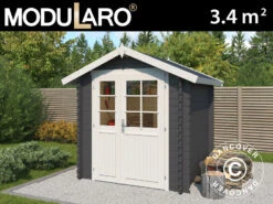 Abri En Bois Toulouse 1,9x1,9x2,22m, 28mm, Gris Foncé