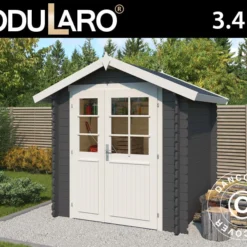 Abri En Bois Toulouse 1,9x1,9x2,22m, 28mm, Gris Foncé