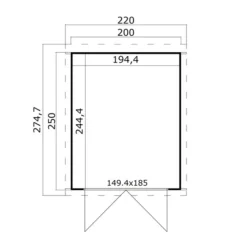 Abri En Bois Torrent 2x2,5x2,11m, 28mm, Gris Foncé 7 Abri En Bois Torrent 2x2,5x2,11m, 28mm, Gris Foncé -Promos Jardin Natif Magasin wc165291 09