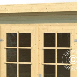 Abri En Bois Asker 3,8x2,3x2,11m, 28mm, Naturel -Promos Jardin Natif Magasin wc165320 011