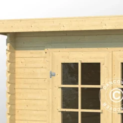 Abri En Bois Asker 3,8x2,3x2,11m, 28mm, Naturel -Promos Jardin Natif Magasin wc165320 021