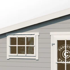 Abri/chalet En Bois Sandvika 4,8x2,92x2,45m, 28mm, Gris Clair 10 Abri/chalet En Bois Sandvika 4,8x2,92x2,45m, 28mm, Gris Clair -Promos Jardin Natif Magasin wc165342 021