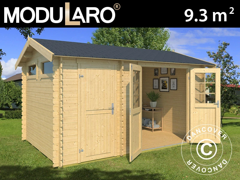 Abri En Bois Narva 3,8x2,5x2,39m, 28mm, Naturel 1 Abri En Bois Narva 3,8x2,5x2,39m, 28mm, Naturel