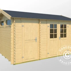 Abri En Bois Narva 3,8x2,5x2,39m, 28mm, Naturel 10 Abri En Bois Narva 3,8x2,5x2,39m, 28mm, Naturel -Promos Jardin Natif Magasin wc165360 02