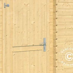 Abri En Bois Narva 3,8x2,5x2,39m, 28mm, Naturel 12 Abri En Bois Narva 3,8x2,5x2,39m, 28mm, Naturel -Promos Jardin Natif Magasin wc165360 032