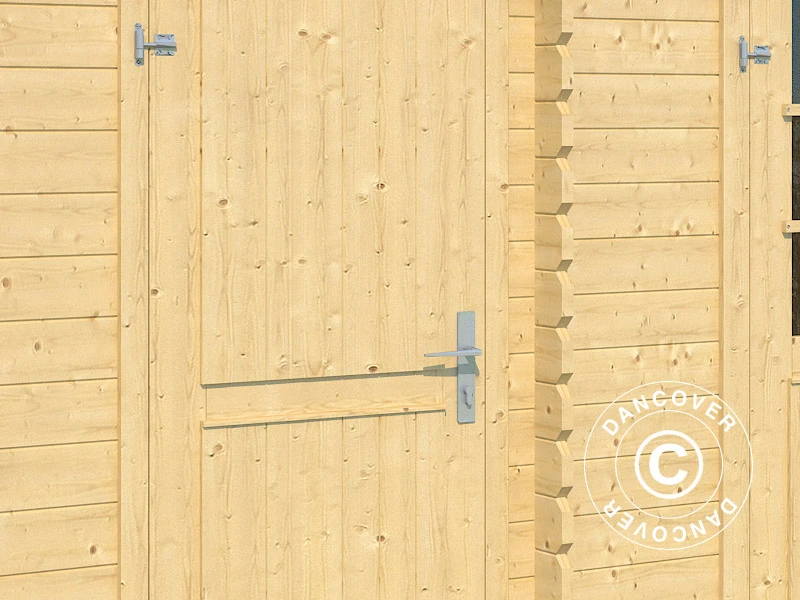 Abri En Bois Narva 3,8x2,5x2,39m, 28mm, Naturel 5 Abri En Bois Narva 3,8x2,5x2,39m, 28mm, Naturel – Image 5