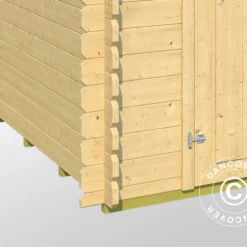 Abri En Bois Narva 3,8x2,5x2,39m, 28mm, Naturel 14 Abri En Bois Narva 3,8x2,5x2,39m, 28mm, Naturel -Promos Jardin Natif Magasin wc165360 034