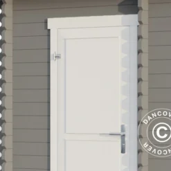 Abri En Bois/Cabane Riga 4,25x2,8x2,22m, 34mm, Gris Clair -Promos Jardin Natif Magasin wc165372 031