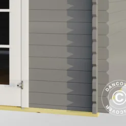 Abri En Bois/Cabane Riga 4,25x2,8x2,22m, 34mm, Gris Clair -Promos Jardin Natif Magasin wc165372 034