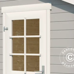 Abri Adossé En Bois Vanda 1,8x2,75x2,68m, 28mm, Gris Clair -Promos Jardin Natif Magasin wc165382 03