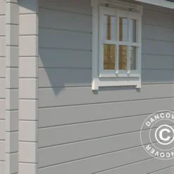 Abri Adossé En Bois Vanda 1,8x2,75x2,68m, 28mm, Gris Clair -Promos Jardin Natif Magasin wc165382 031